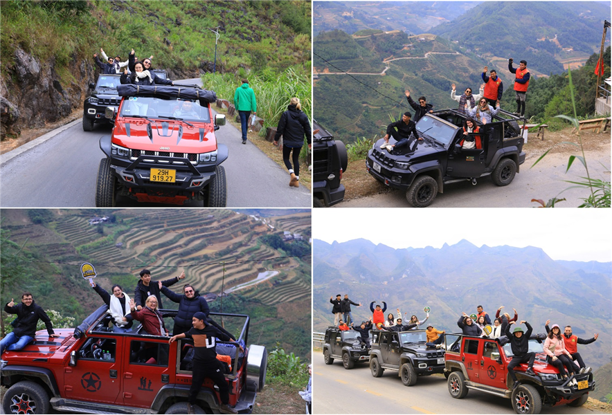 Ha Giang Jeep New Model Open Air Loop 4 Days 3 Nights $ 480/ Person 